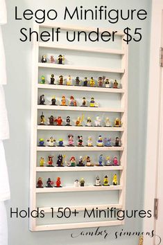 a bathroom with lego minifigure shelf under $ 5