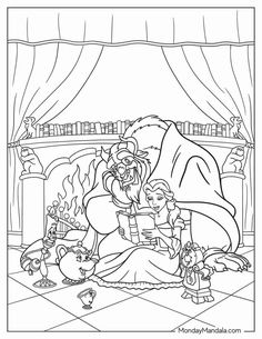 the princess and her friends coloring pages