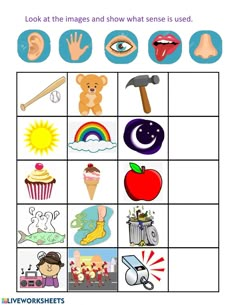 an activity sheet with pictures and words to help kids learn how to use them