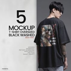 🔥Give a unique and different touch to your store with this set of 5 mockups of dyed/washed black oversized t-shirts in rear view, with a minimalist and modern approach that will help your brand stand out. What's included? ✅PDF with direct download link ✅5 PSD files ✅5 JPG files ✅1 instruction text file for using psd files 💎Upon purchase, you will receive a PDF file with a link to GOOGLE DRIVE where you can download the PSD + JPG file. This is due to Etsy's size limitations. 💎JPG files are als Luxury Black Graphic T-shirt, Cheap Black Shirt With Sublimation Print, Luxury Black Graphic Print T-shirt, Cheap Black T-shirt With Logo Lettering, Luxury Black T-shirt With Designer Logo, Luxury Black T-shirt With Sublimation Print, Luxury Black Designer Logo T-shirt, Clothing Packaging, T Shorts