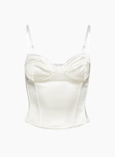 Party Camisole With Sweetheart Neckline And Built-in Bra, Chic Camisole Corset With Built-in Bra, Chic Overbust Corset With Built-in Bra, Satin Corset With Built-in Bra For Night Out, Fitted Camisole With Built-in Bra For Evening, Chic Camisole With Built-in Bra And Sweetheart Neckline, Night Out Crop Top With Built-in Bra, Chic Camisole With Boned Bodice For Night Out, Elegant Nylon Corset With Built-in Bra