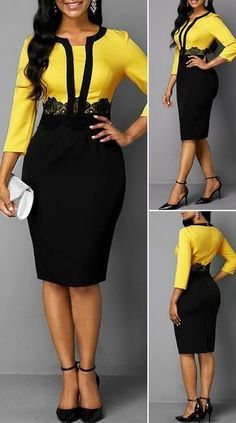 Business Dress Women, Dresses Holiday, Lace Dress Styles, African Wear Dresses, Outfits Dress, Elegant Dresses Classy, Dresses Outfits