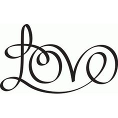 the word love written in cursive writing