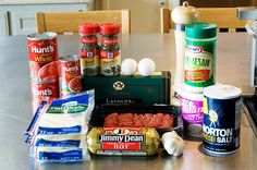 an image of food that is on the kitchen counter top and ready to be cooked