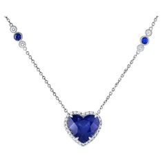 6.02 carat Heart Shaped Blue Sapphire with set in a handmade Platinum Pendant Sapphire Heart Necklace, Platinum Pendant, Necklace Sapphire, Titanic Jewelry, Blue Sapphire Pendant, Heart Shaped Pendant, Sapphire Pendant, Heart Shape Pendant, Sapphire Necklace