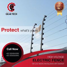 an advertisement for electric fence company