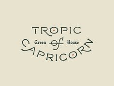 the words tropic green of house apricory are drawn in black ink