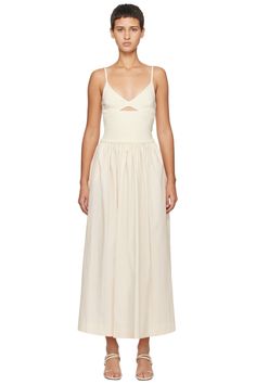 Esse Studios: Off-White Tri Knit Maxi Dress | SSENSE Designer Dresses For Women, Perfect Dresses, Knit Maxi Dress, Dreamy Dress, Maxi Dress Cotton, Maxi Knit Dress, Jersey Dress, Cotton Poplin, Perfect Dress