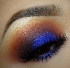 Intergalactic Makeup, Blue Lashes, Jaclyn Hill Eyeshadow Palette, Eye Glitter, Brown Eye, Beautiful Eye Makeup, Stunning Makeup