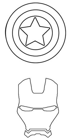 the captain's shield and helmet coloring page