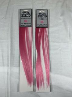 New Hot Topic Color Fiend Clip-In Synthetic Hair Extensions Pink Lot of 2. Two packages of two extensions, 4 extensions total. Condition is New with tags. Shipped with USPS First Class Package. Pink Extensions, Pink Hair Streaks, Pink Hair Extensions, Pink Streaks, Pink Hair Clips, Colored Hair Extensions, Haircut Pictures, Pink Birthday Party, Hair Streaks