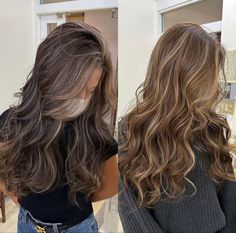 Medium Brown With Ash Highlights, Brown Hair With Lots Of Dimension, Brown Sugar Hair Color With Highlights, Milktea Brown Hair Color With Highlights, Ash Brown Balayage Asian, Brown Dimensional Balayage, Korean Hair Dye Ideas, Dark Highlights On Blonde Hair, Balayage For Straight Hair