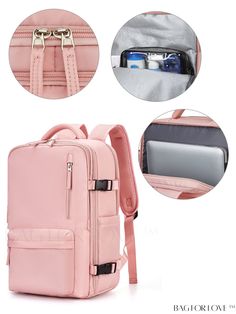 BagForLove - Versatile Medium Wet Dry Separation Backpack for Students - Ideal for Outdoors, Travel, and School Product Description Color Pink Strap Type Adjustable Composition 100% Polyester Bag Size Medium Pattern Type Plain Material Polyester Type Laptop Backpack Style Fashionable Size Chart INCH CM Handle Height Strap Length Bag Height Bag Width Bag Length 3.1 inch 31.5 inch 16.9 inch 7.9 inch 11.8 inch Handle Height Strap Length Bag Height Bag Width Bag Length 8 cm 80 cm 43 cm 20 cm 30 cm D Pink Rectangular Laptop Bag For Travel, Pink Laptop Bag For Travel, Everyday Backpack Luggage, Everyday Portable Backpack Luggage, Portable Everyday Backpack Luggage, Portable Backpack Luggage For Everyday Use, Versatile Rectangular School Luggage, Functional Pink Laptop Bag For Travel, Pink Functional Laptop Bag For Travel