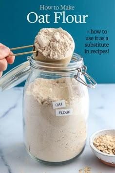 how to make oat flour in a glass jar