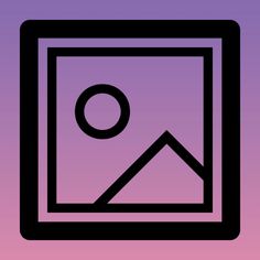 a square icon with an arrow in the center and a circle at the bottom, on a purple background