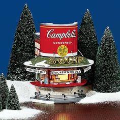 New! Dept 56 Snow Village Campbells Soup Counter Retired 55309 was just added to eBay. Check it out! #eBay #eBaySeller Department 56 Christmas Village, Christmas Village Decorations, Christmas Village Collections, Campbells Soup, Dept 56 Snow Village, Lemax Christmas Village, Lemax Christmas, Christmas Village Display, Village Display