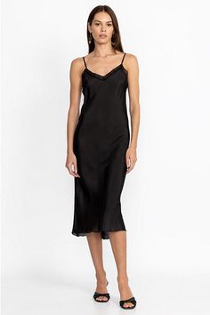 Expertly crafted from 100% silk, the Midi Length Slip is an essential piece with a touch of audacity. The midi length gives this dress an elegant silhouette that is ideal for versatile day-to-evening styling. Layer under a sheer top for additional coverage or wear as a stand-alone slip dress for a luxe going-out look. Johnny Was Women's Midi Length Slip in Black, Size Large, 100% Silk Rose Formal, Outfit Inso, V Dress, Midi Slip Dress, Boho Chic Outfits, Women's Blouses, Women Midi, Chic Outfit, Embroidered Jeans