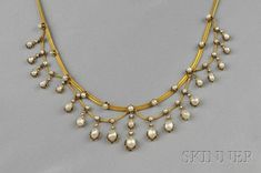 Necklace Sale, Neck Pieces Jewelry, Pearl And Diamond Necklace, Historical Jewellery, Ancient Jewelry, Delicate Chain, Jewelry Design Necklace, Royal Jewelry, Victorian Jewelry