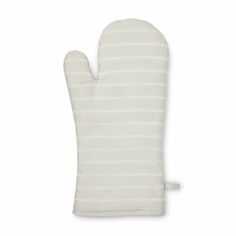 a white oven mitt on a white background