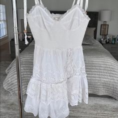 Love Shack Fancy White Eyelet Lace Dress Love Shack Fancy Dress, Eyelet Lace Dress, Love Shack Fancy, White Eyelet, Eyelet Lace, Fancy Dress, Lace Dress, Colorful Dresses, Color White