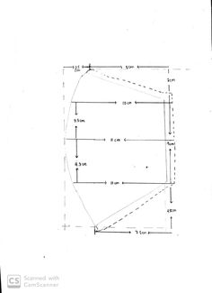 a drawing of a square with lines drawn on it