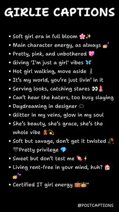 Here we will be going through 100 of the best Instagram captions that bring a dash of girl power into every post. So go ahead and get ready to make an impression on the ‘gram. Let’s do this! Sassy Instagram captions for girls| Cute Ig captions for girls| Ig captions for girls| Insta captions for girls|Sassy captions for Instagram Slang Captions For Instagram, Clothing Captions, Pretty Girl Quotes Instagram, Girly Captions Instagram, Girly Caption, Cute Ig Captions, Classy Captions For Instagram, Sassy Captions, Sassy Instagram Captions