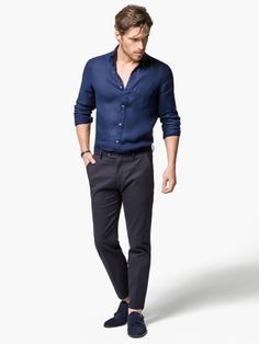 Dark Blue Shirt Outfit Men, Blue Shirt Combination, Blue Shirt Outfit Men, Blue Jeans Outfit Men, Blue Outfit Men, Shirt Combination, Blue Pants Men, Outfit Aesthetics, Dark Blue Shirt