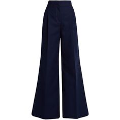 MSGM Contrast-stitch wide leg trousers ($359) ❤ liked on Polyvore featuring pants, navy, navy blue wide leg pants, wide-leg trousers, navy wide leg pants, blue wide leg pants and blue pants Navy Wide Leg Trousers, Blue Wide Leg Pants, Stitch Pants, Navy Trousers, Navy Blue Pants, Blue Trousers, Interview Outfit, Pants Blue, Blue Pants