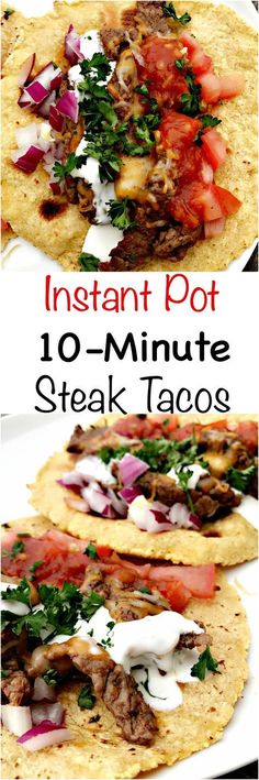 instant pot 10 minute steak tacos