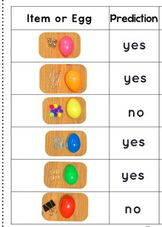 an egg and other objects are shown in this printable worksheet for kids