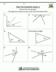 the worksheet for angles in a triangle is shown with instructions to make it easier