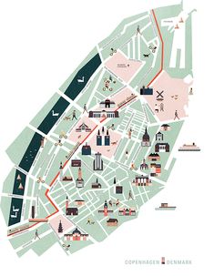 an illustrated map of the city of cologne