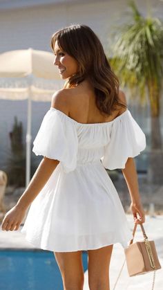 Details: Off the shoulder Versatile style Mini dress Size and Fit: Size Length Bust S 72cm/28.3'' 83cm/32'' M 73cm/28.7'' 87cm/34.2'' L 74cm/29.1'' 93cm/36.6'' XL 79cm/29.5'' 97cm/38.2'' Ruffle Summer Dress, Cottagecore Dresses, Off Shoulder Mini Dress, Women Summer Dress, Floral Cottagecore, Summer Boho, White Off Shoulder, Short Mini Dress, Mini Dresses Summer