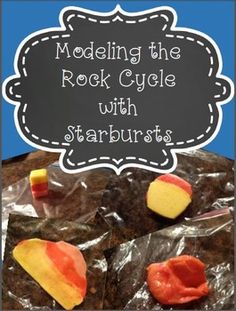 some kind of rock cycle with starbursts on it and text reading modeling the rock cycle with starbursts