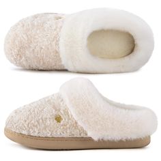 PRICES MAY VARY. CLASSIC ESTHETIC: The combination of faux wool, delicate brand buckle and fluffy collar makes our slippers a cute and elegant look. Their easy-on design meets your daily needs. They are suitable for chilly weathers, especially in autumn or winter COMFORTABLE MATERIALS: Made of a premium faux alpaca upper and a polar fleece lining, these ladies slippers add a super soft and warm touch to your feet for everyday walk. The fluffy collar keeps your feet warm and comfortable while pro Ladies Slippers, Clog Slippers, Soft Shoes, Everyday Shoes, Chilly Weather, House Shoes, House Slippers, Polar Fleece, Cute Shoes