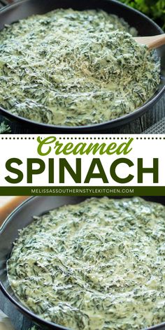 Looking for a delicious and easy-to-make Creamed Spinach recipe? Look no further! This tasty side dish features a creamy Parmesan cheese sauce that will have you coming back for seconds. Easy Creamed Spinach, Best Creamed Spinach Recipe, Best Vegetable Side Dishes, Creamed Spinach Recipe Easy, Keto Creamed Spinach, Cream Spinach, Spinach Side Dish, Creamed Spinach Recipe, Spinach Casserole