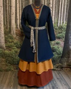 Medieval Peasant Clothing, Peasant Clothing, Viking Apron Dress, Medieval Peasant