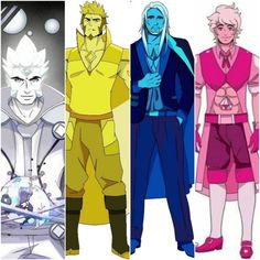 four different avatars from the anime