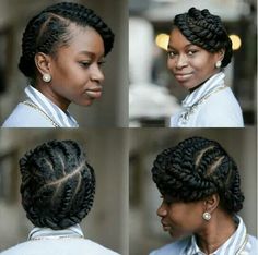 Neat Protective Style Twisted Updo...Make More Similar Twisted Updos Here: www.naturalhairmag.com/?s=twist+updo IG:@sashabasha2  #naturalhairmag Afro Textured Hair, Pelo Afro