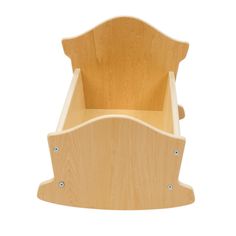 a wooden toy chair with its lid open