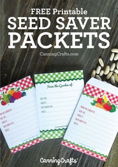 printable seed saver packets with text overlay