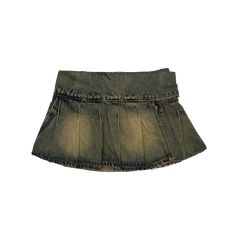 Loose fit skirt. Dark Brown color. 100% heavy cotton fabric. Zipper closure with Cold engraved on button. Female (180cm, 5'10"): S - National Shipping 24-48H (Spain / Portugal) - CORREOS EXPRESS - European Shipping 48-72H - FEDEX - International Shipping 5-7 working days - FEDEX Cotton Denim Mini Skirt With Belt Loops, Cotton Dark Wash Denim Skirt With Belt Loops, Y2k Denim Blue Cotton Skirt, Y2k Style Denim Blue Cotton Skirt, Cotton Denim Skirt With Button Zip Fly, Denim Blue Cotton Denim Skirt With Button Zip Fly, Denim Blue Cotton Skirt With Button Zip Fly, High Waist Cotton Mini Skirt With Button Zip Fly, Medium Wash Cotton Denim Skirt With Button Zip Fly