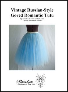 6 layer, 18 to 24 gore, Russian-style romantic tutu skirt and 8 piece adult bodice and The Romantic Tutu Book. Substitute a 12 Piece Russian-style, longline bodice pattern for an additional charge. Full kit of all materials, patterns and instructions. Exclusive design for Tutu.Com's TutuSchool. Is there something missing in this kit you'd like to see? Call us! We are happy to create a kit perfectly matched to your needs or design ideas! Romantic Tutu Pattern, Tutu Pattern, Romantic Tutu, Bodice Pattern, Custom Costumes, Russian Style, Ballet Tutu, Russian Fashion, Tutu Skirt