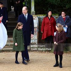 the prince and princess are walking with their children