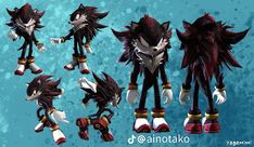 several different types of sonic the hedge character