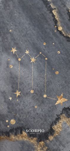 the zodiac sign libra is depicted in gold and black marble