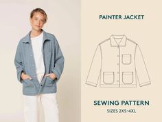 the sewing pattern for this jacket is easy to sew