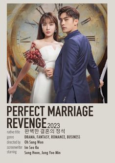 a poster for the movie perfect marriage, which features an image of a man and woman standing next to each other