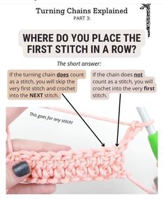 Turning Chains Crochet, Crochet Turning Chain, Learn Crochet Beginner, Crochet Hobby, Couple Posts, Beginning Crochet, Learn Crochet, Crochet Beginner, Crochet Hack