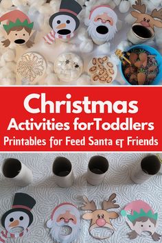 christmas activities for toddlers printables for feed santa and friends to play with